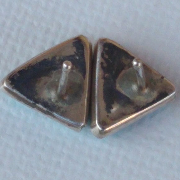 VINTAGE SouthWestern SterlingSilver Turquoise Stud - Picture 5 of 8
